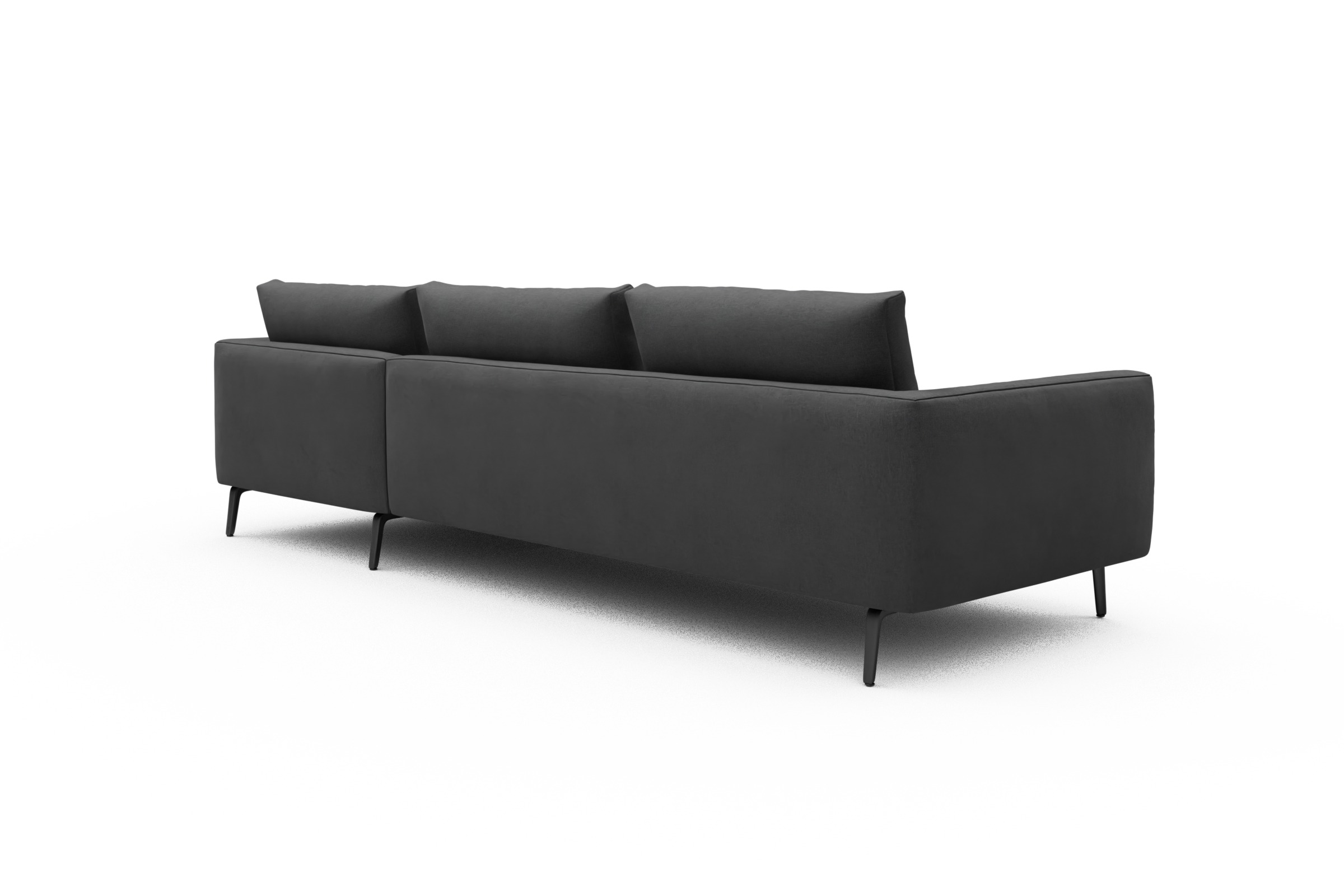 Ecksofa Karl Chaiselongue rechts mit 2,5-Sitzer Satya-Zinc