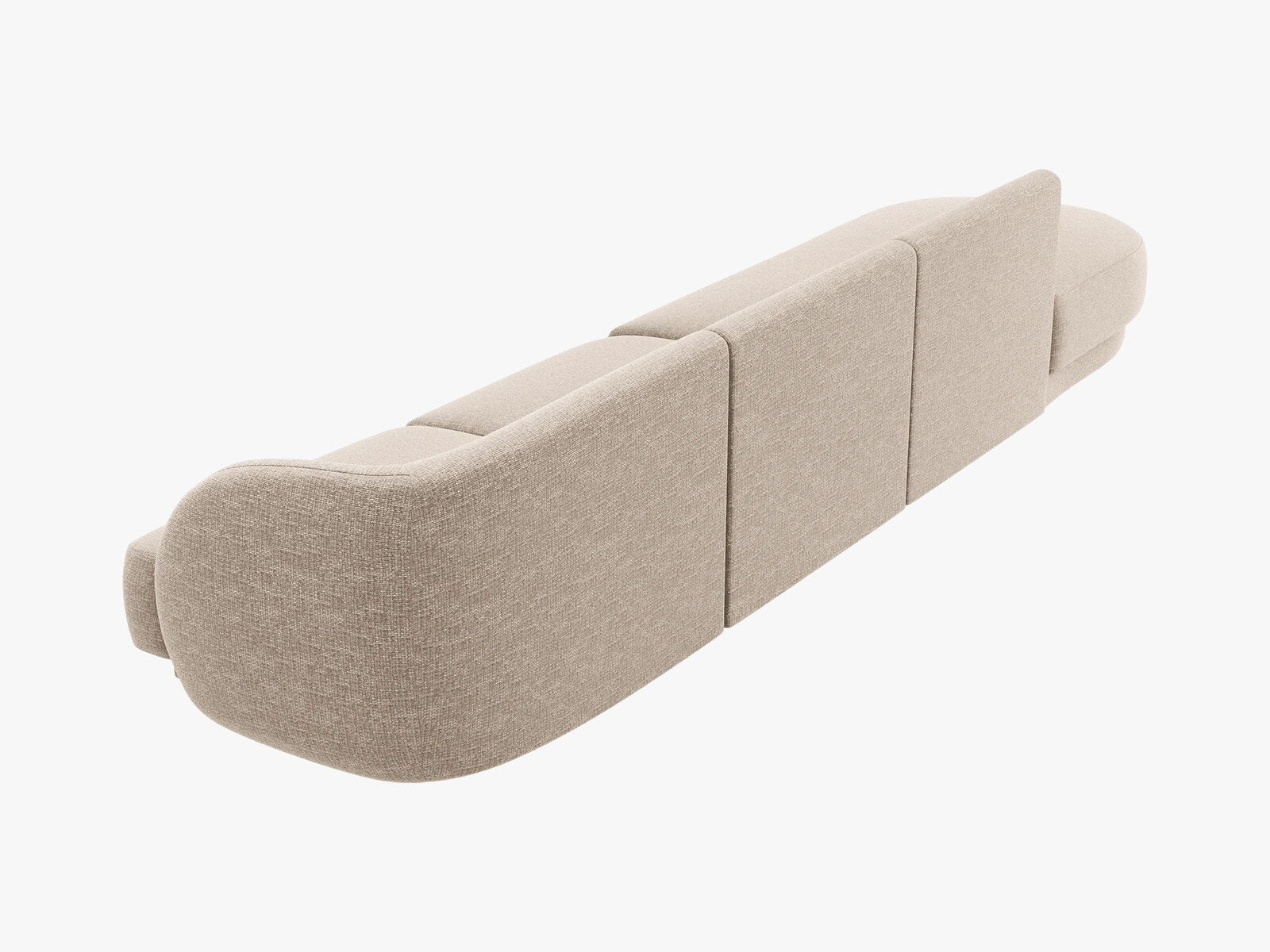 Micadoni Sofa Miley 4-Sitzer Links Chenille Haga Beige