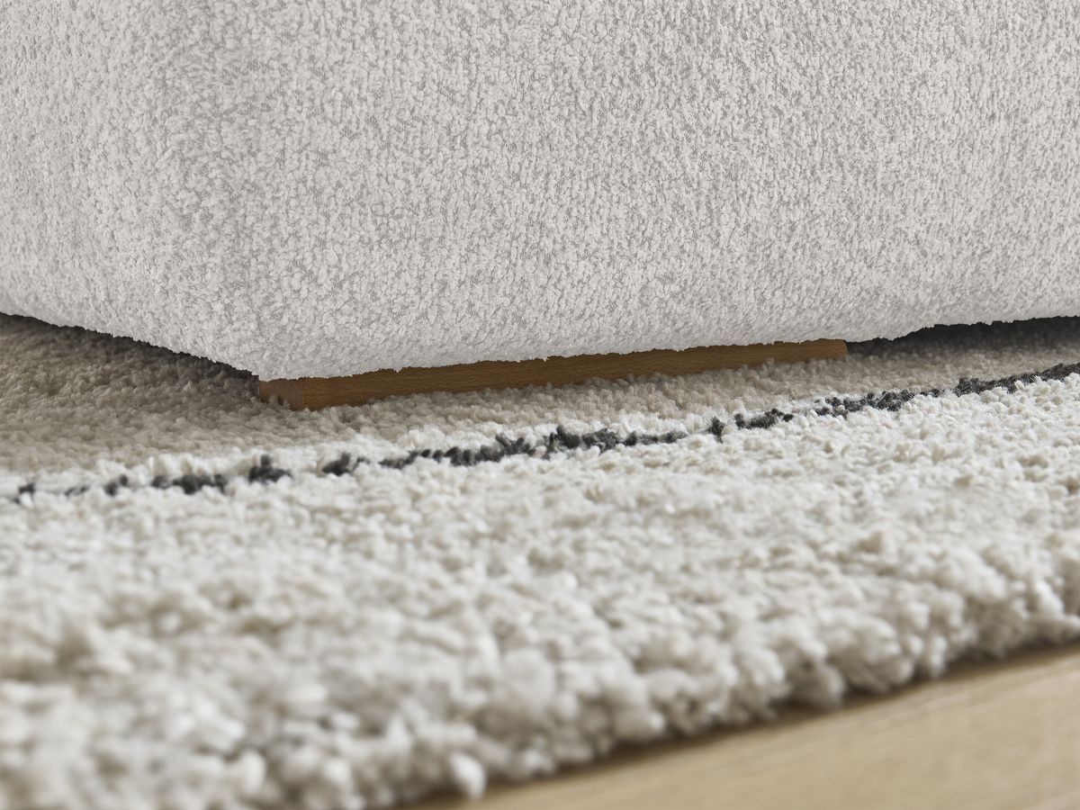 Bobochic Anakin Pouf Bouclé-Stoff Weiß
