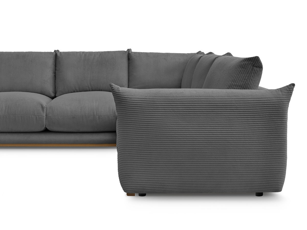 Bobochic Ernest Ecksofa Cordsamt Dunkelgrau