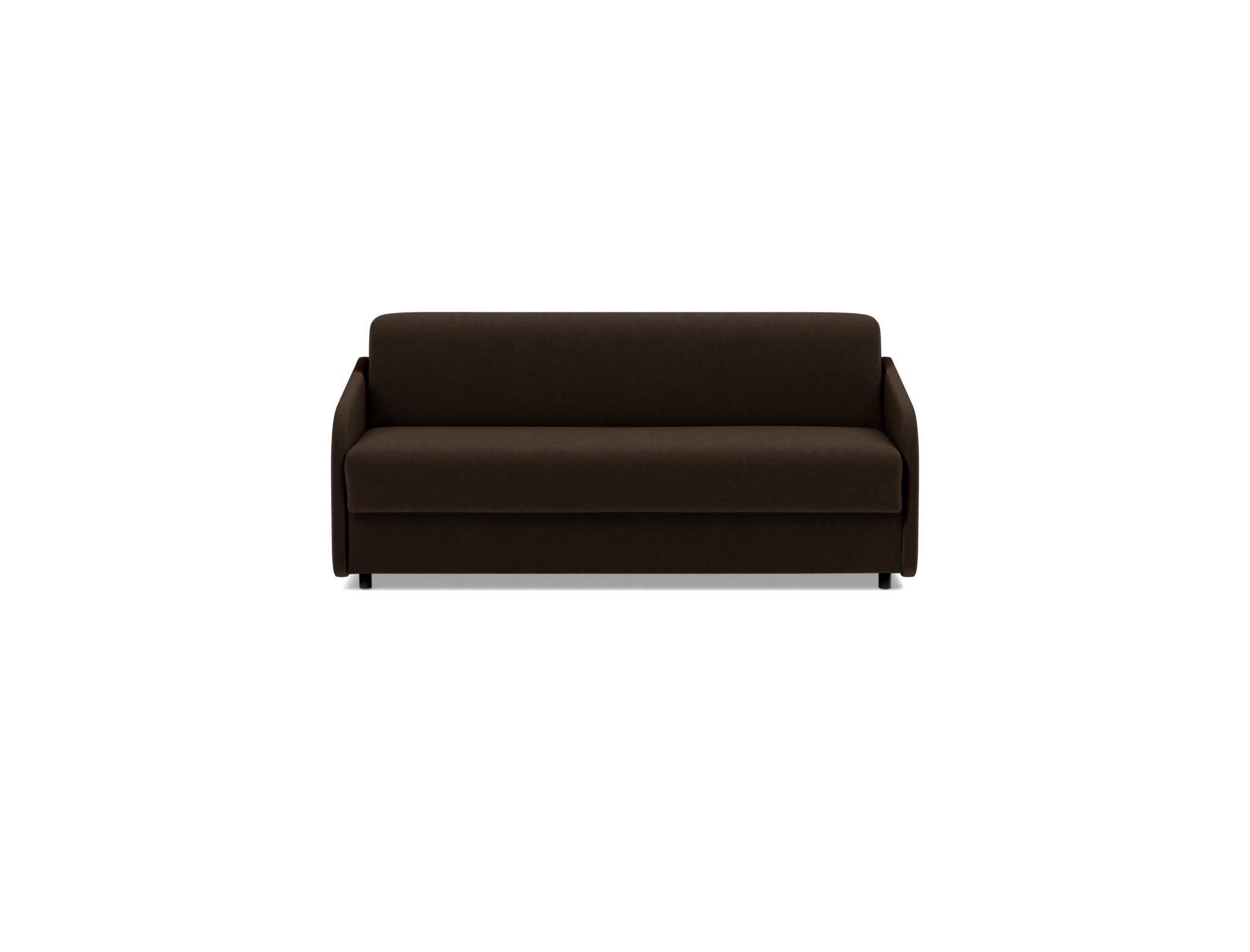 Schlafsofa Eivor mit Memory-Matratze 140 Strukturierter Stoff Taura 358-Chocco