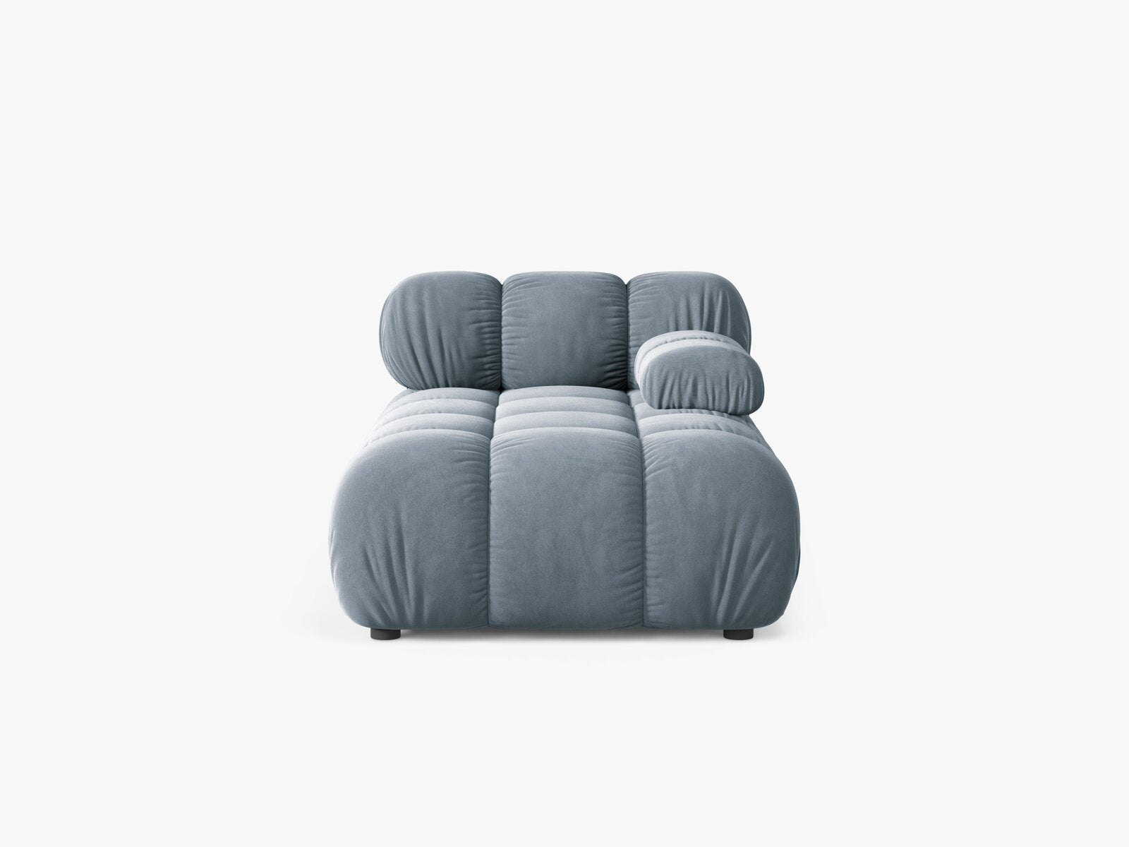 Micadoni Recamiere Bellis Samt Bluvel Hellblau Rechts