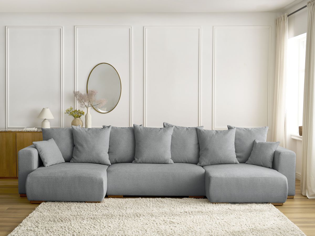 Bobochic Sidonie Wohnlandschaft Melange-Stoff Dunkelgrau