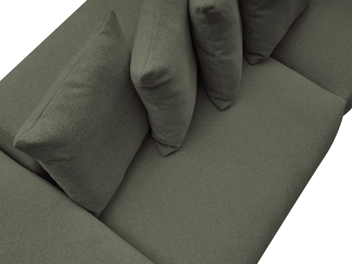 Bobochic Voltaire Sofa 4-Sitzer 320 × 124 cm Melange-Stoff Grün