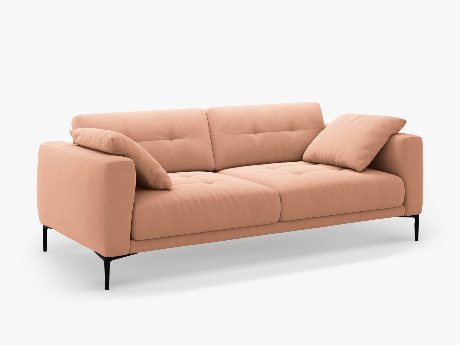 Micadoni Sofa Bemy 4-Sitzer Samt Rosa