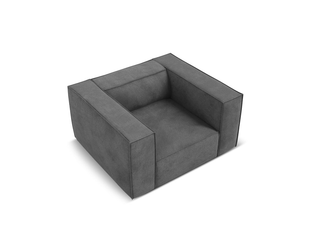 Cosmopolitan Design Sessel Turin Strukturierter Stoff Rosario Grau