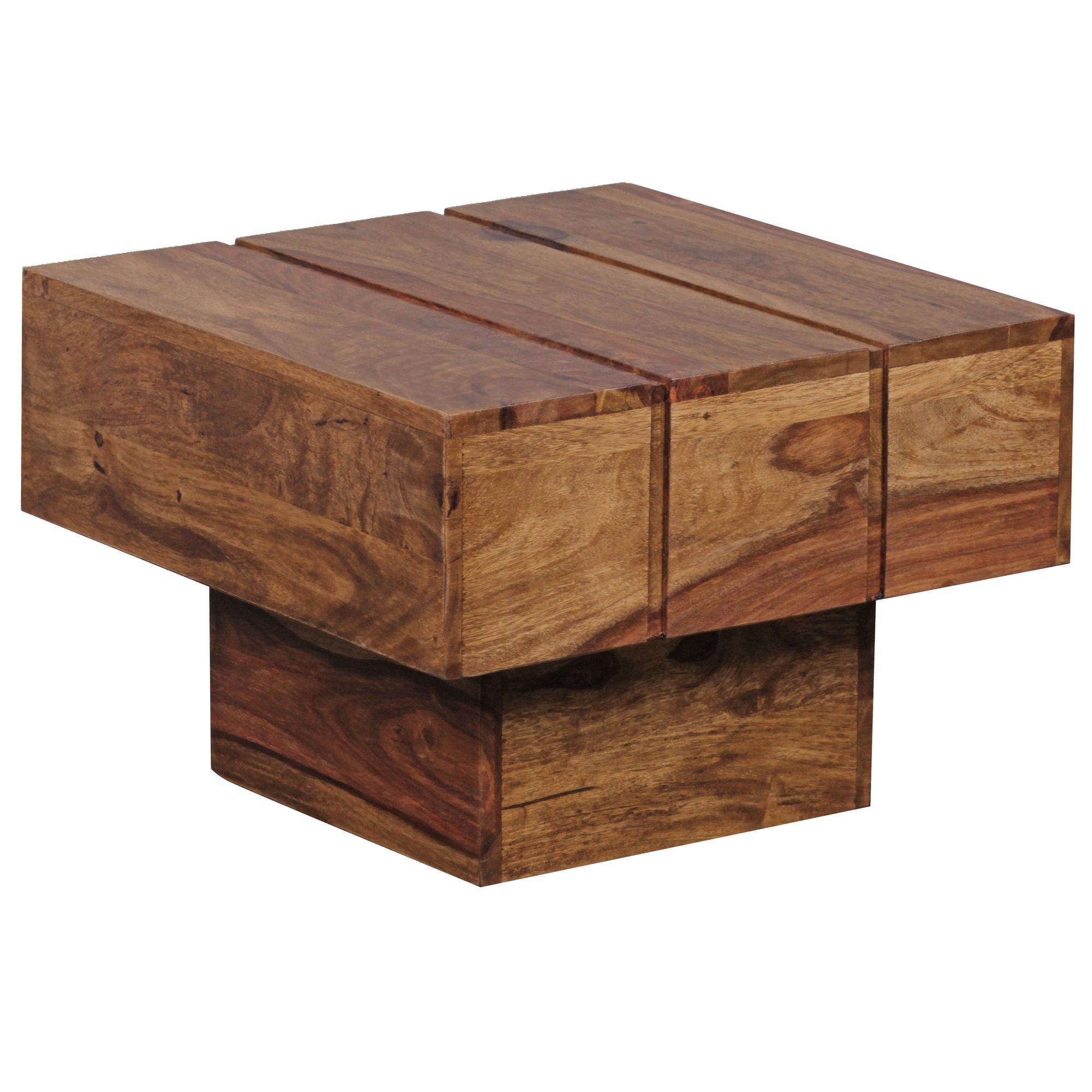 Beistelltisch Leikanger Sheesham Massivholz 44 × 44 × 30 cm