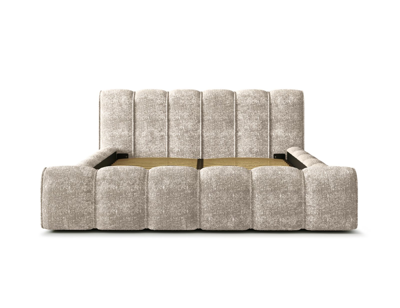 Polsterbett Belio Chenille 140x200 mit Metallrahmen Venga 102