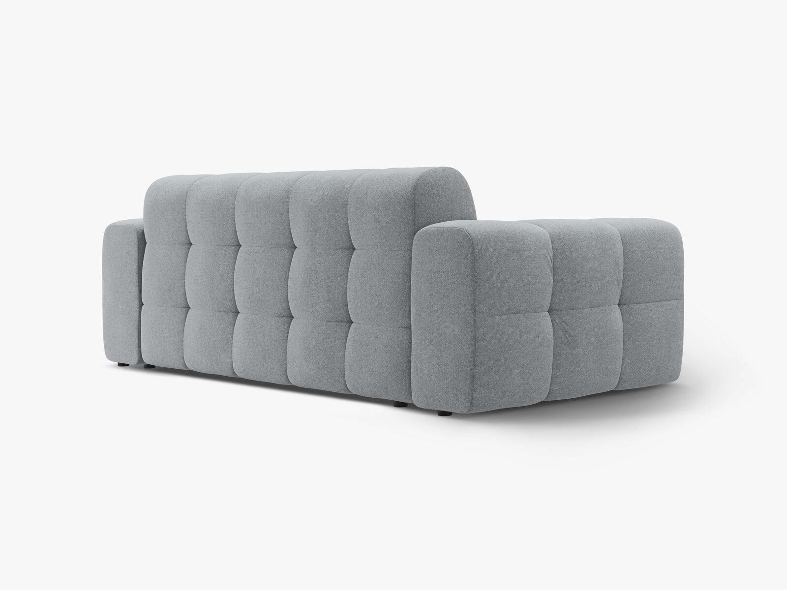 Micadoni Sofa Kendal 3-Sitzer Strukturierter Stoff Platinum