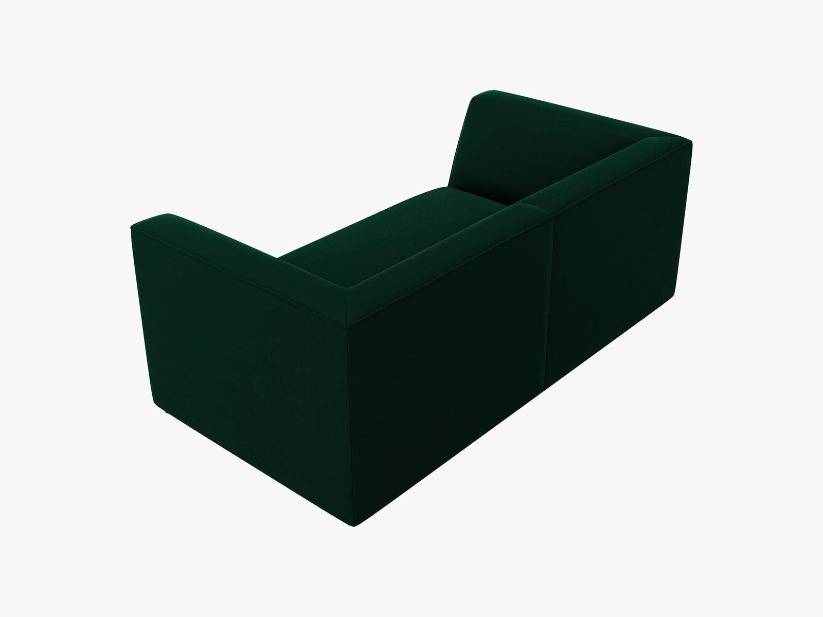 Micadoni Sofa Ruby 2-Sitzer Samt Salvador Flaschengrün