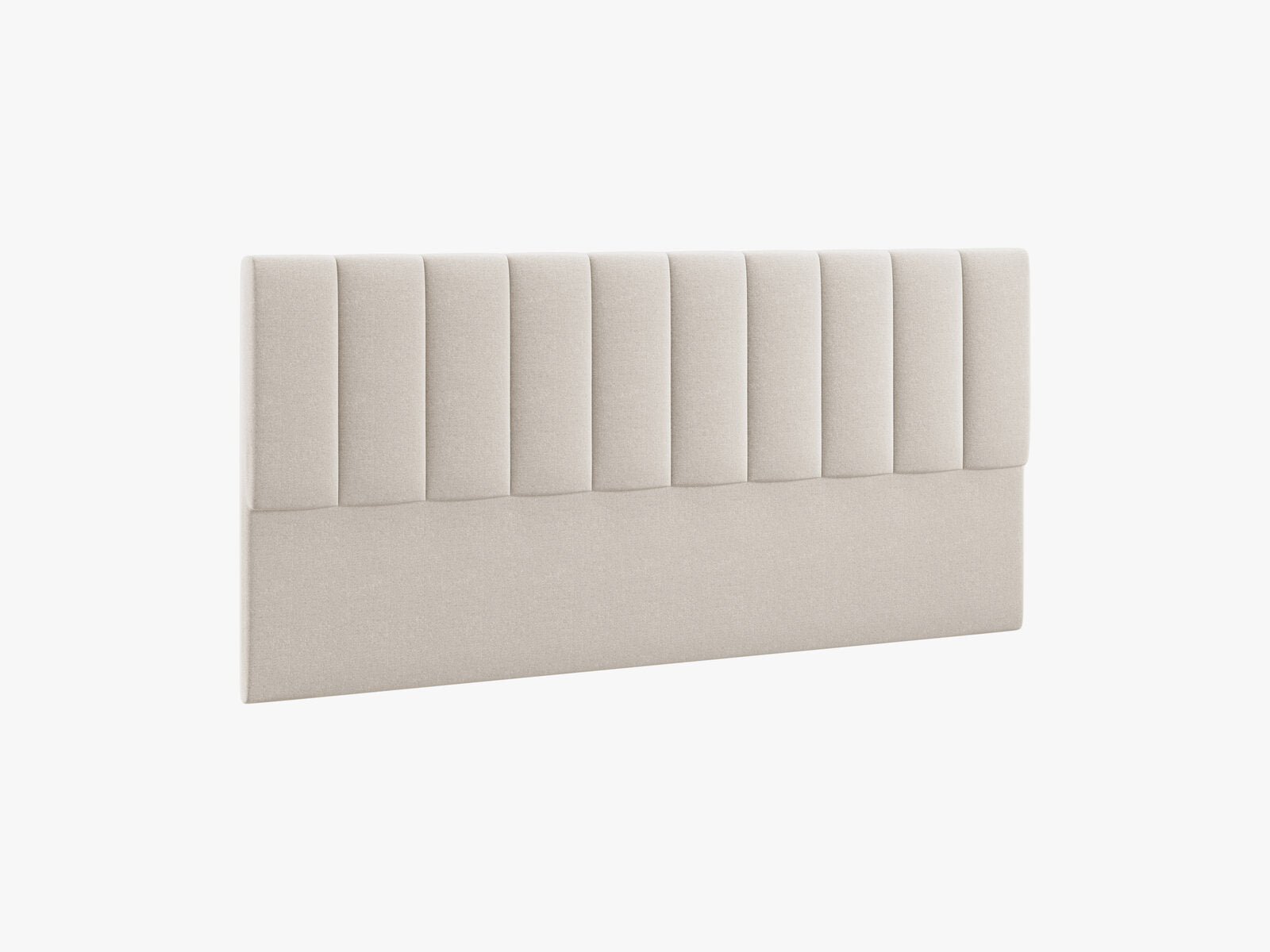 Micadoni Marl Samtiger Kopfteil 140 cm (H 95 cm) Chenille Eden Dunkelbeige 200x95