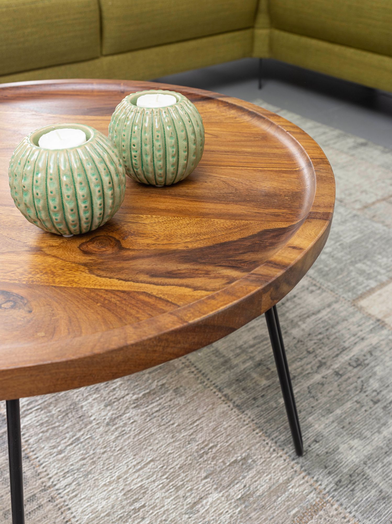 Couchtisch Skjervoy Sheesham Ø 60 × H 45 cm