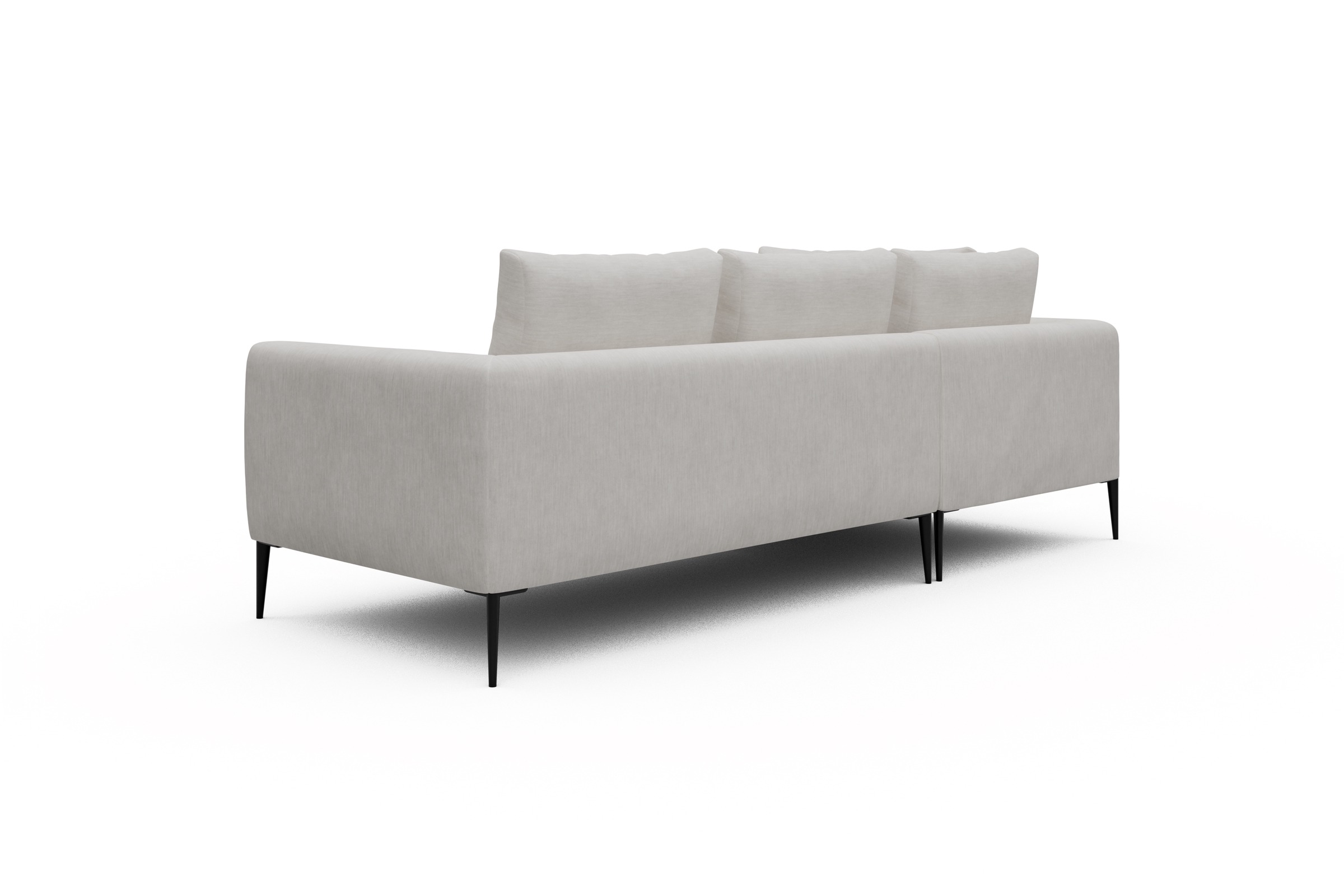 Ecksofa Paul Relax-Ecke links mit 2-Sitzer Vivus-Dusty-Off-White