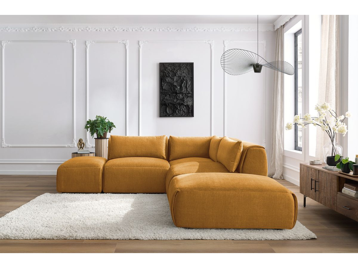 Bobochic Jeanne Ecksofa 271 × 300 cm Samt Gelb