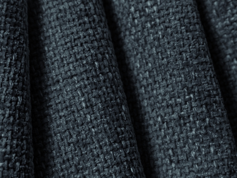Cosmopolitan Design Ecksofa Matera 4-Sitzer mit Schlaffunktion Chenille Eden Marineblau Links