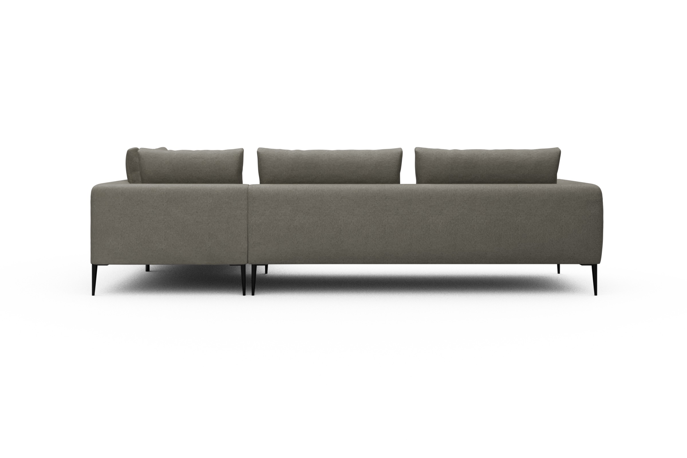 Ecksofa Paul Relax-Ecke links mit 3-Sitzer Denari-Warm-Grey