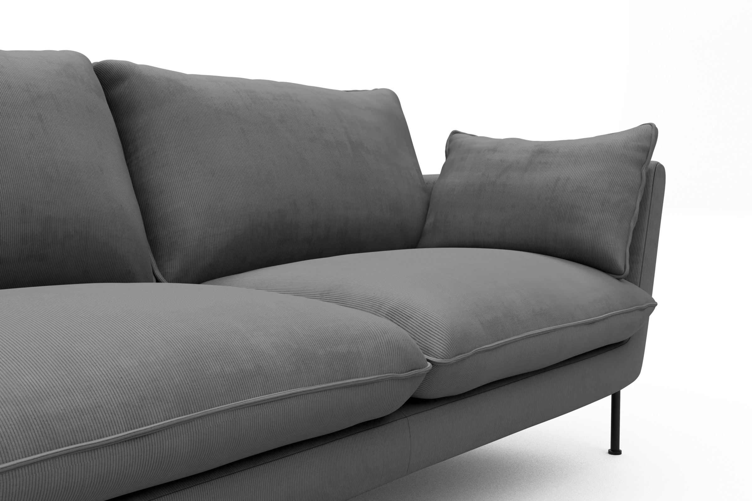 Sofa Anton 3-Sitzer Cordufine-Grey