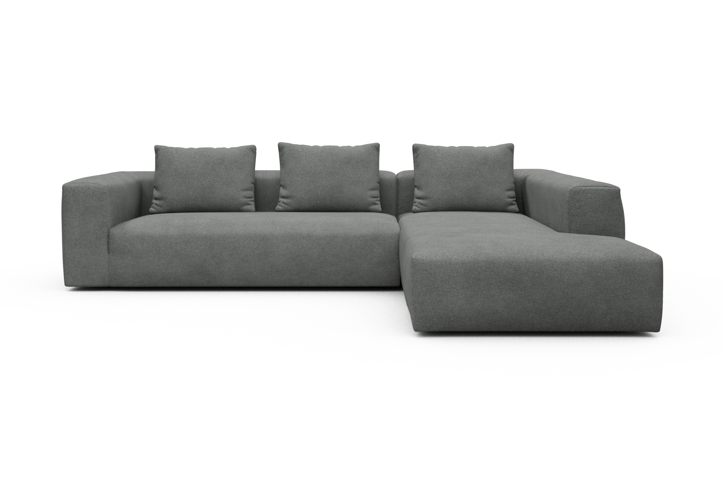 Skandi Home Ecksofa Fred Relax-Ecke rechts mit 2,5-Sitzer Boucle-Ash-Grey moebelfaktor