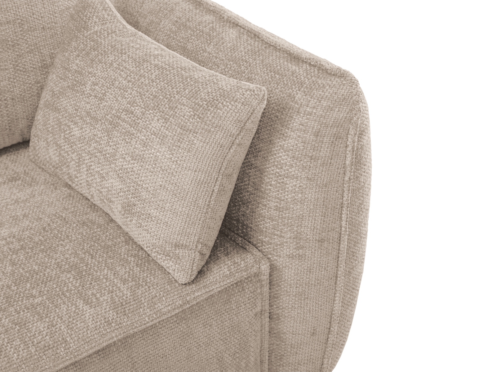 Micadoni Ecksofa Kaelle 4-Sitzer mit Schlaffunktion Links Chenille Beige
