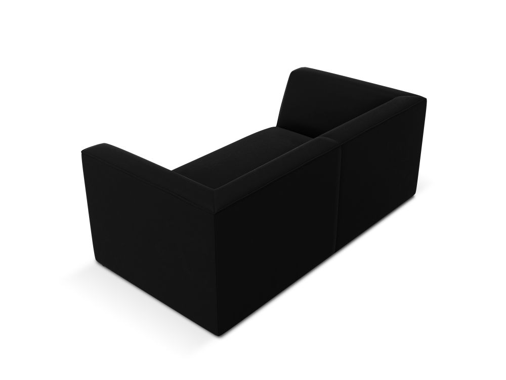Cosmopolitan Design Sofa Siena 2-Sitzer Samt Salvador Schwarz