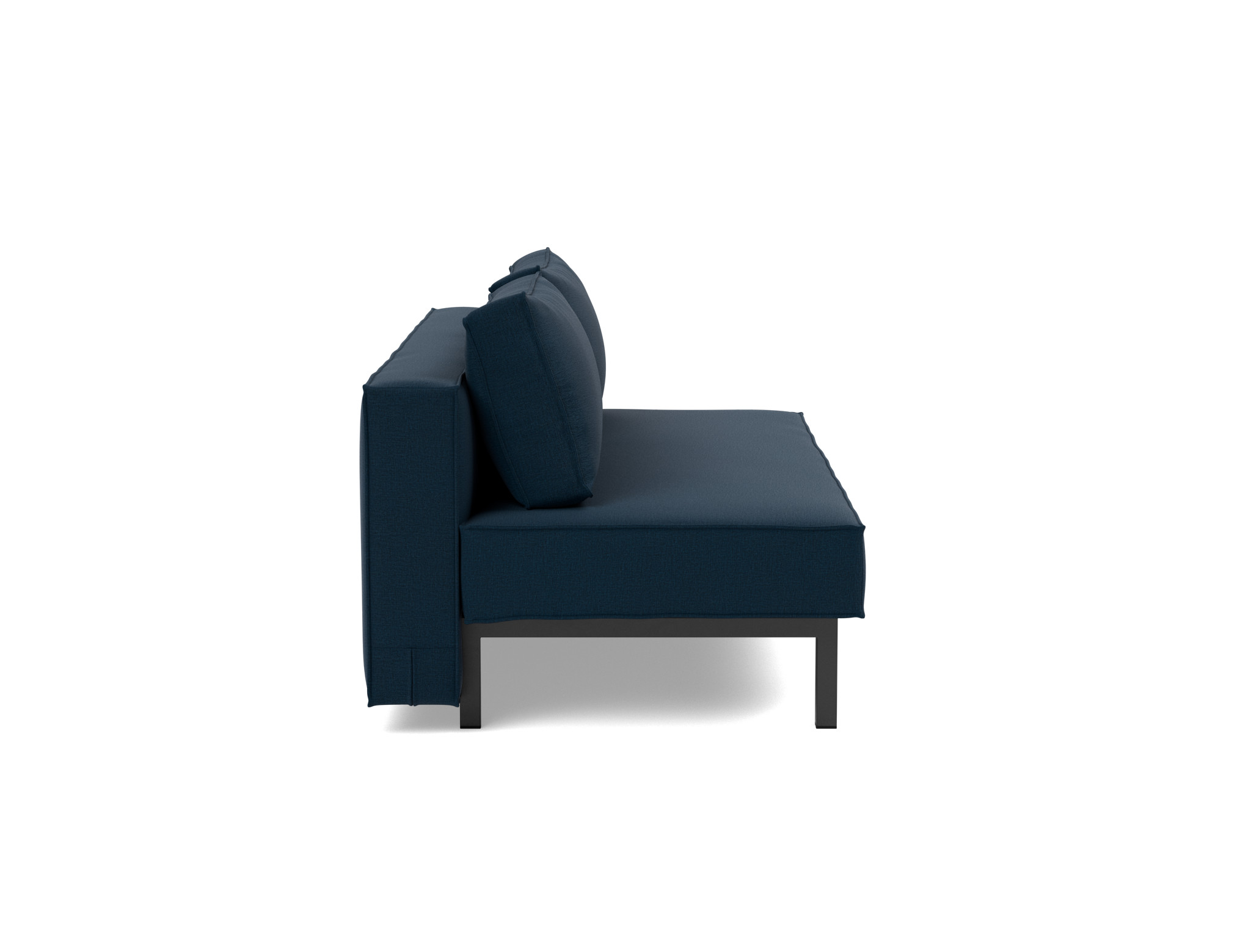 Schlafsofa Sly Flachgewebe Mixed Dance 528-Blue Beine Schwarzes Metall