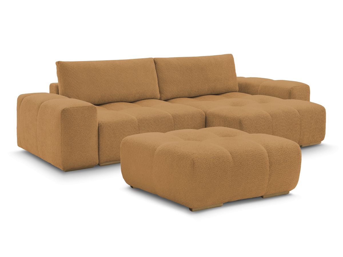 Bouclé-Stoff · Gelb