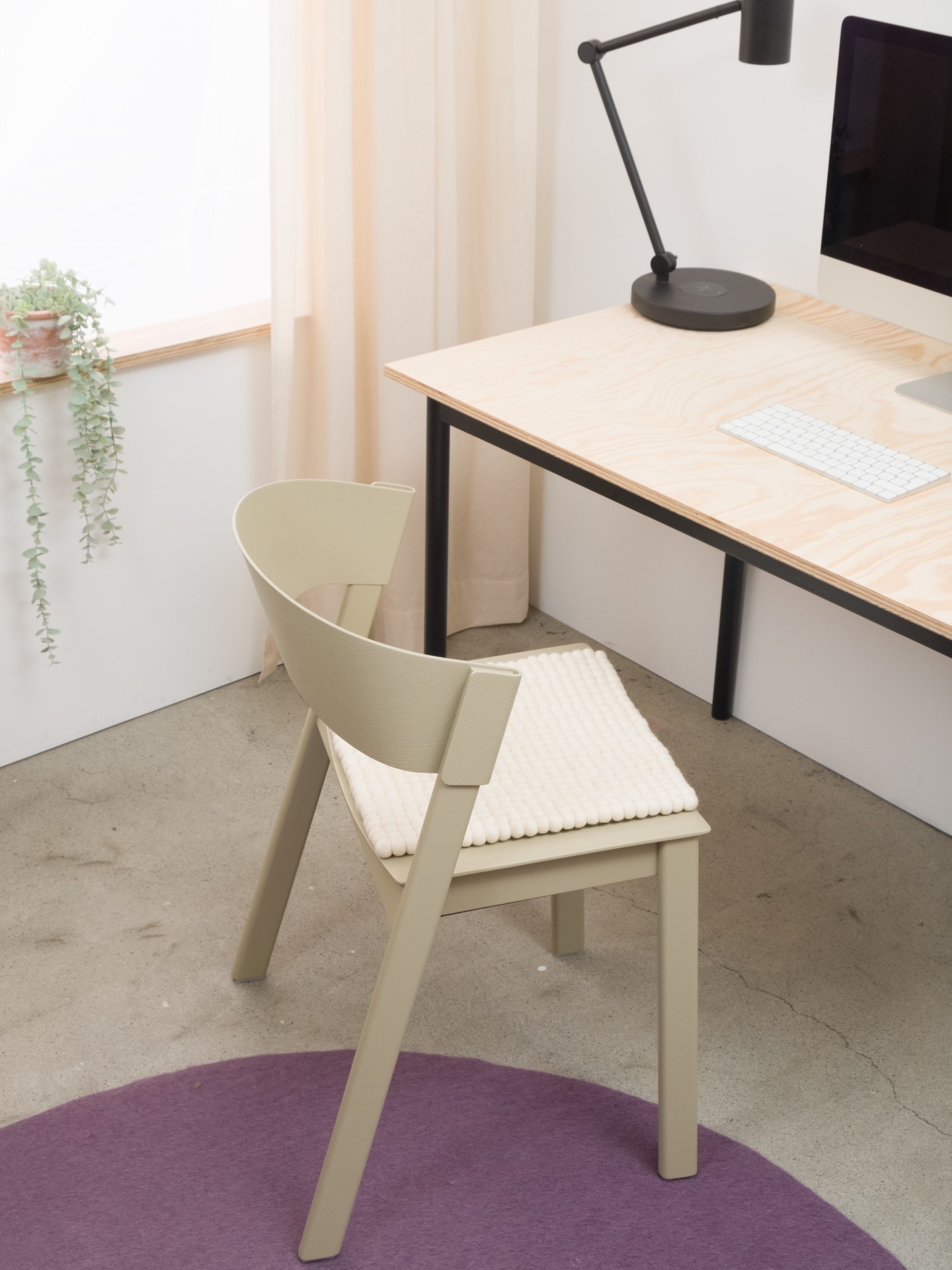 myfelt Linea - Filzkugel Sitzauflage quadratisch