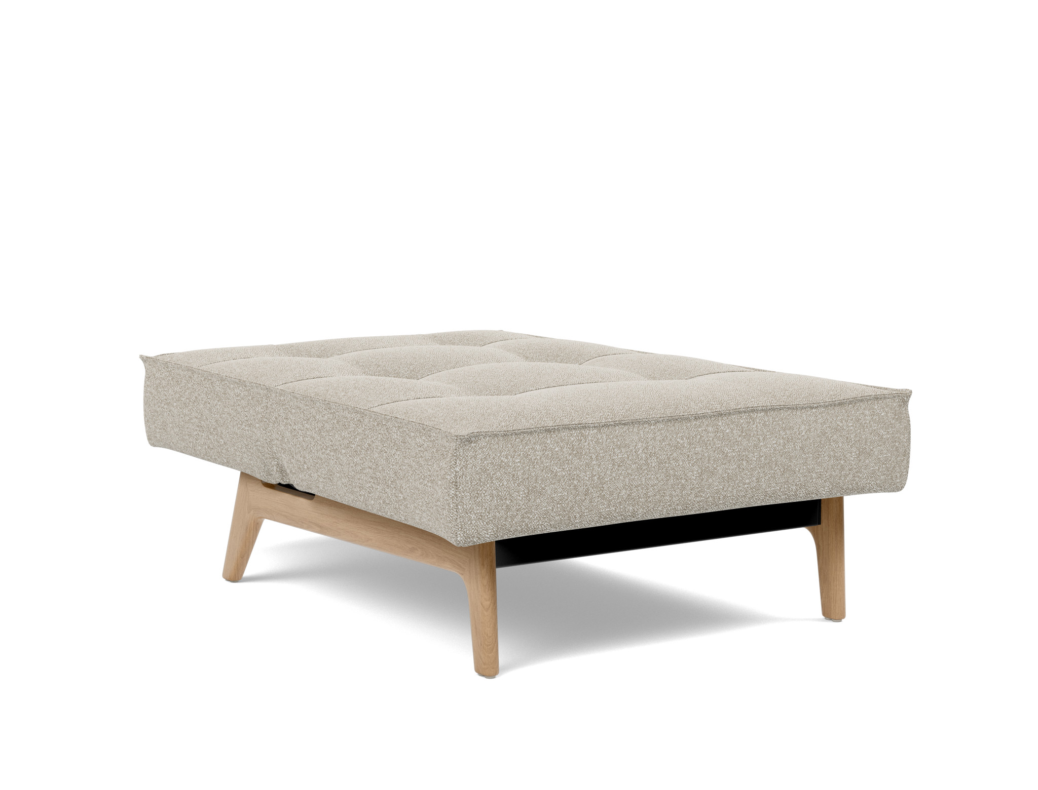 Sessel Splitback Boucle Skandi 539-Beige Beine Eiche