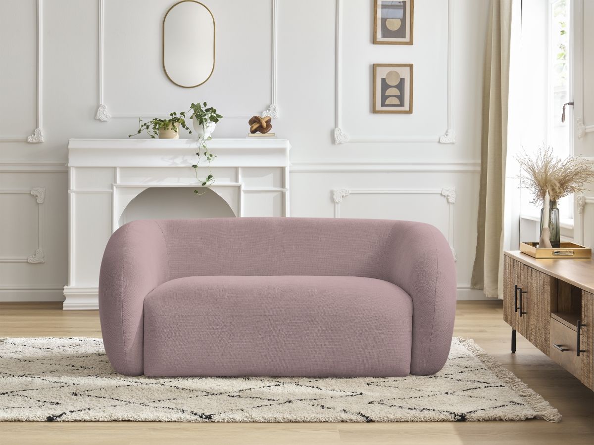 Bobochic Celine Sofa 2-Sitzer Stoff Rosa