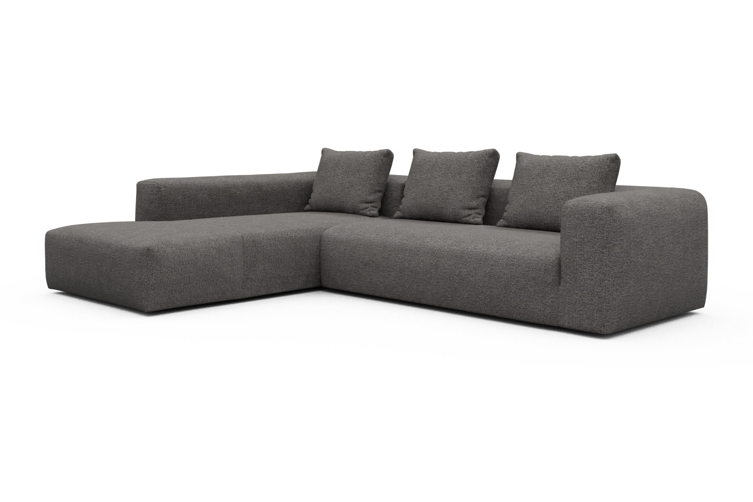 Ecksofa Fred Relax-Ecke links mit 2,5-Sitzer Carreno-Salt-and-Pepper