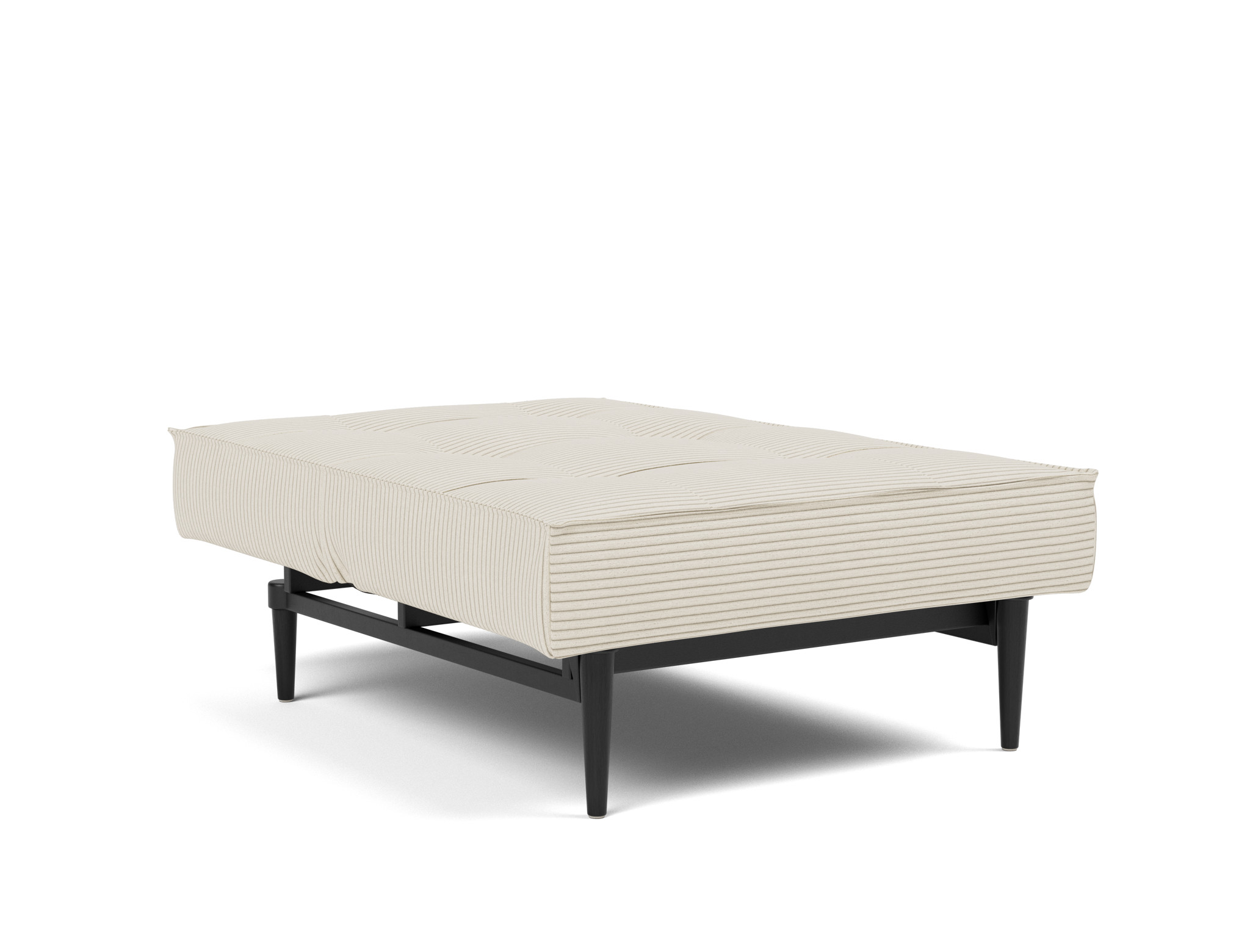 Sessel Splitback Kord Corduroy 594-Ivory Beine Styletto Eiche schwarz