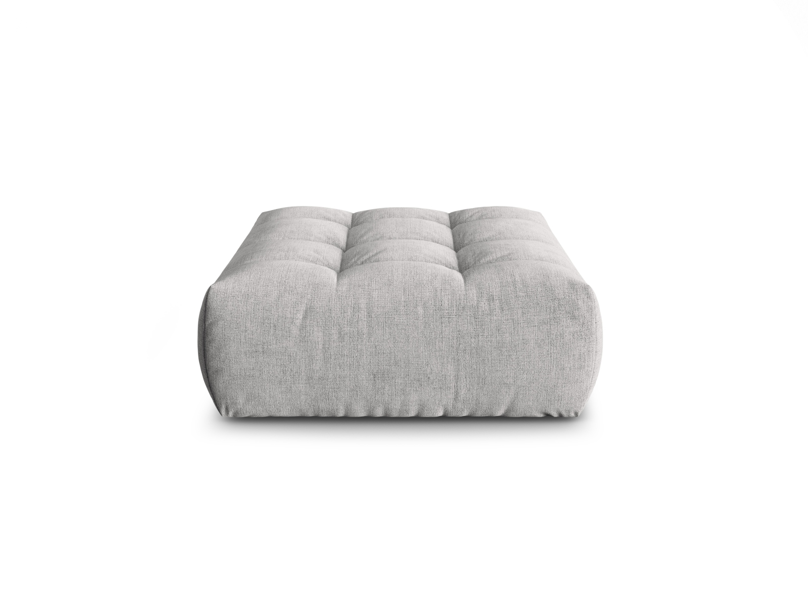 Micadoni Hocker Bloom 1-Sitzer Strukturierter Stoff Silber
