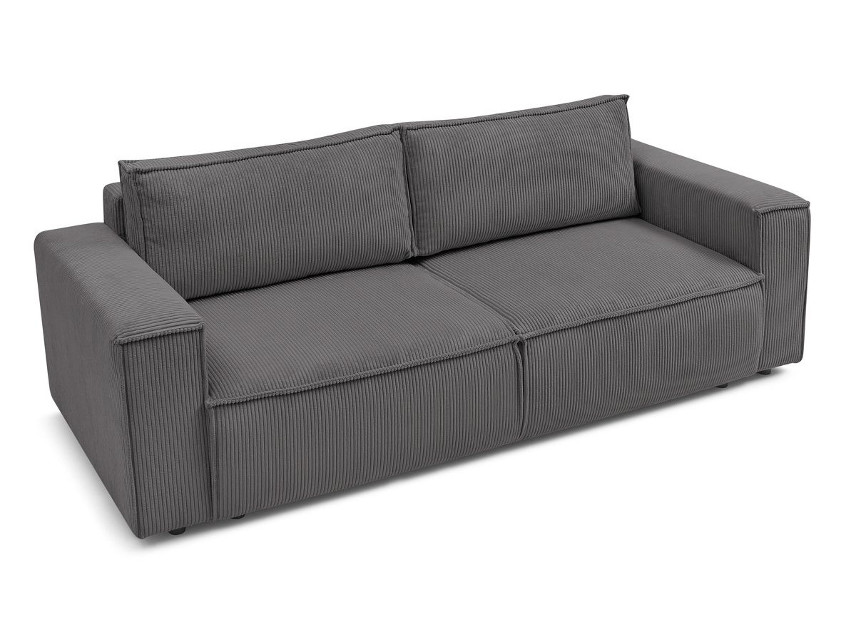 Bobochic Nihad Sofa 3-Sitzer Cordsamt Dunkelgrau