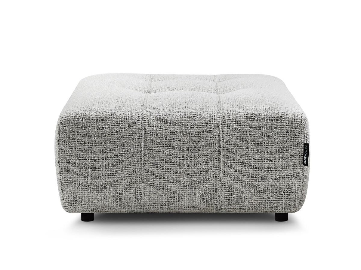 Bobochic Arsene Pouf Melange-Stoff Hellgrau