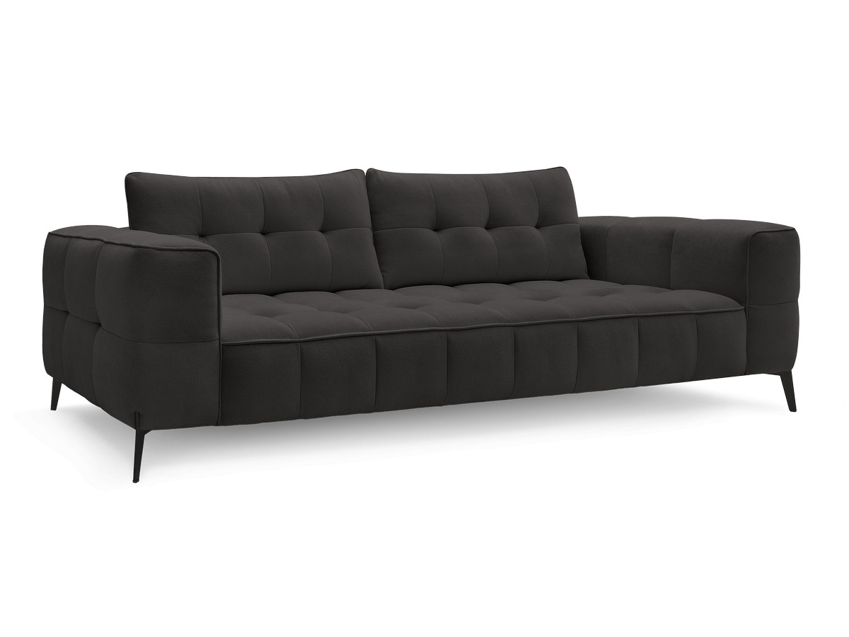 Bobochic Anis Sofa 3-Sitzer Strukturstoff Schwarz