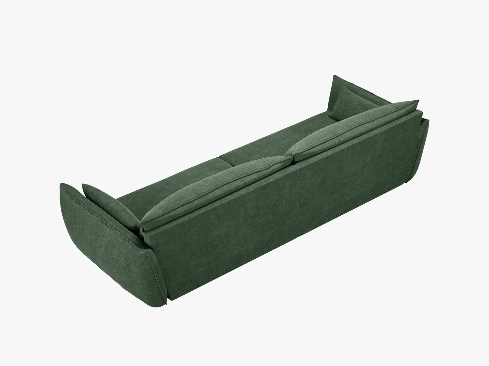Micadoni 4-Sitzer Sofa Kaelle Chenille Over The Horizon Flaschengrün