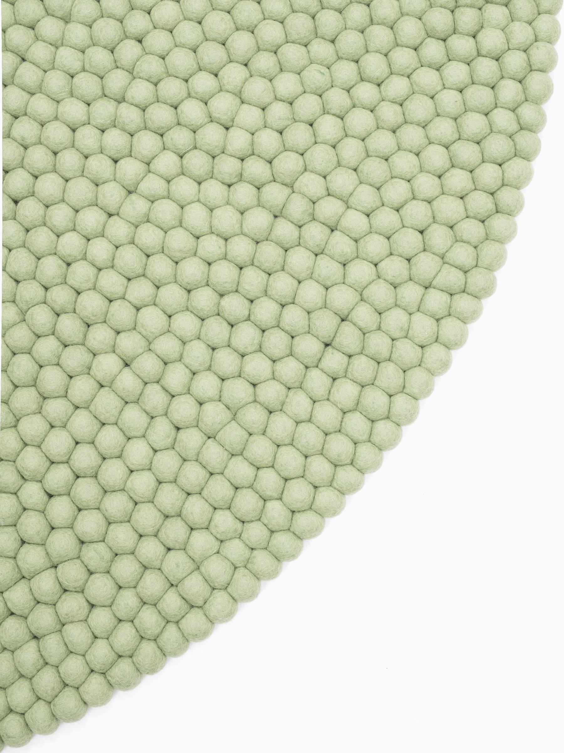 myfelt Lasse Filzkugelteppich Hellgrün rund Ø 50 cm