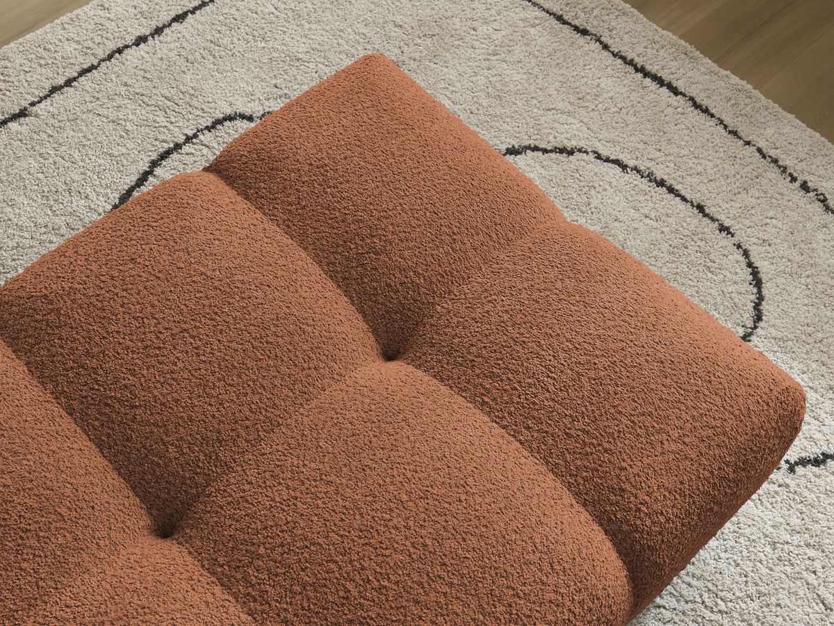 Bobochic Anakin Pouf Bouclé-Stoff Orange