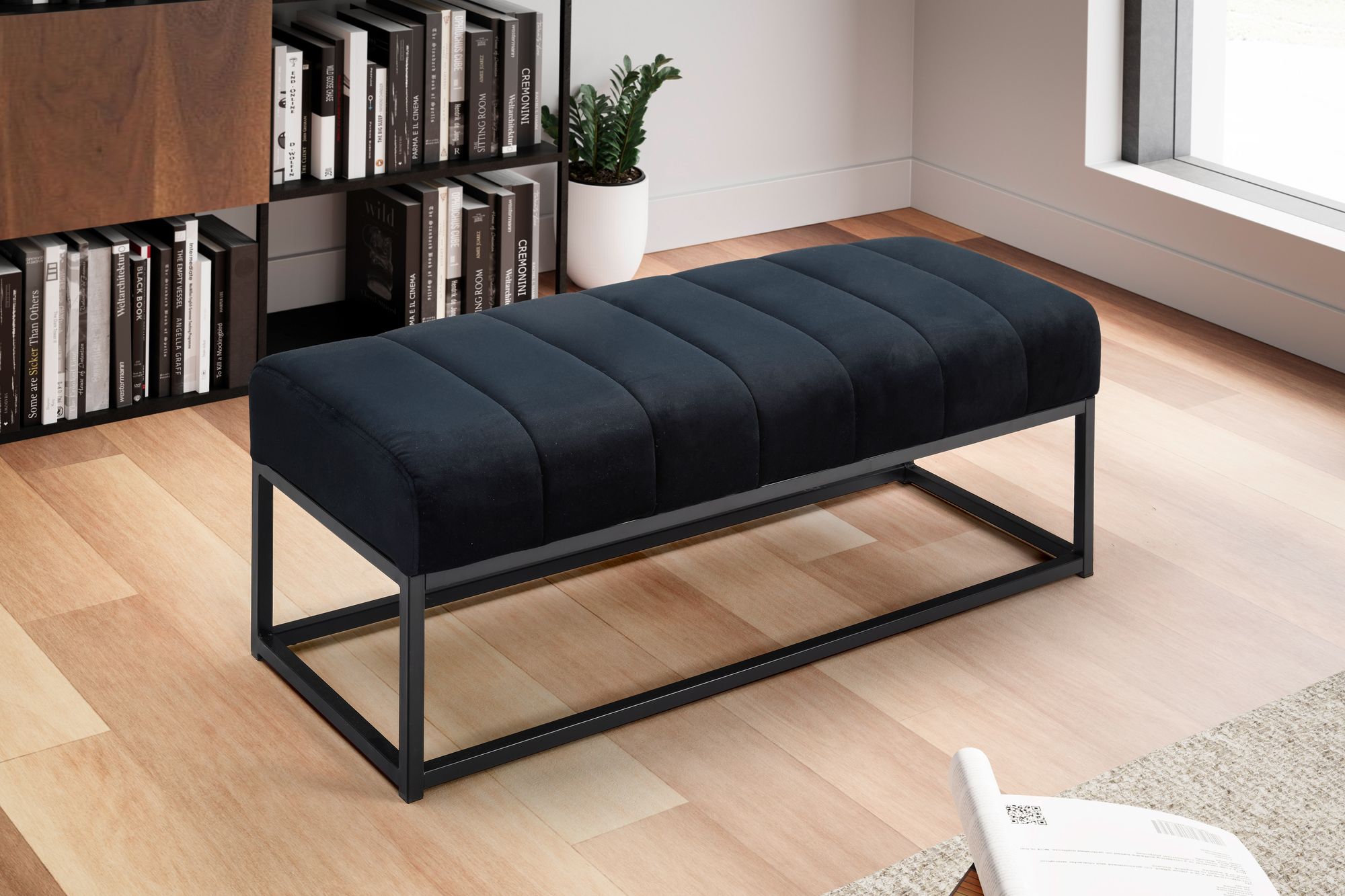 Sitzbank Hitra Polster Schwarz 108 × 40 × 40 cm