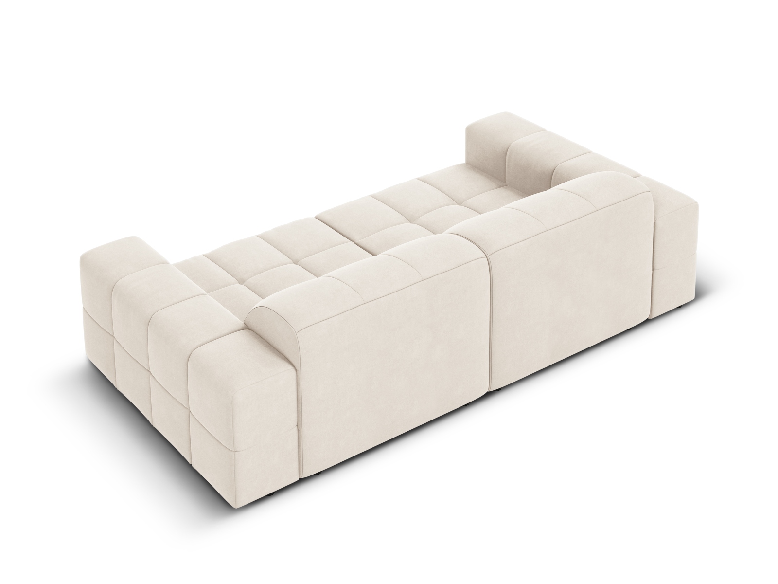 Cosmopolitan Design Sofa Chicago 3-Sitzer Samt Bluvel Helles Beige
