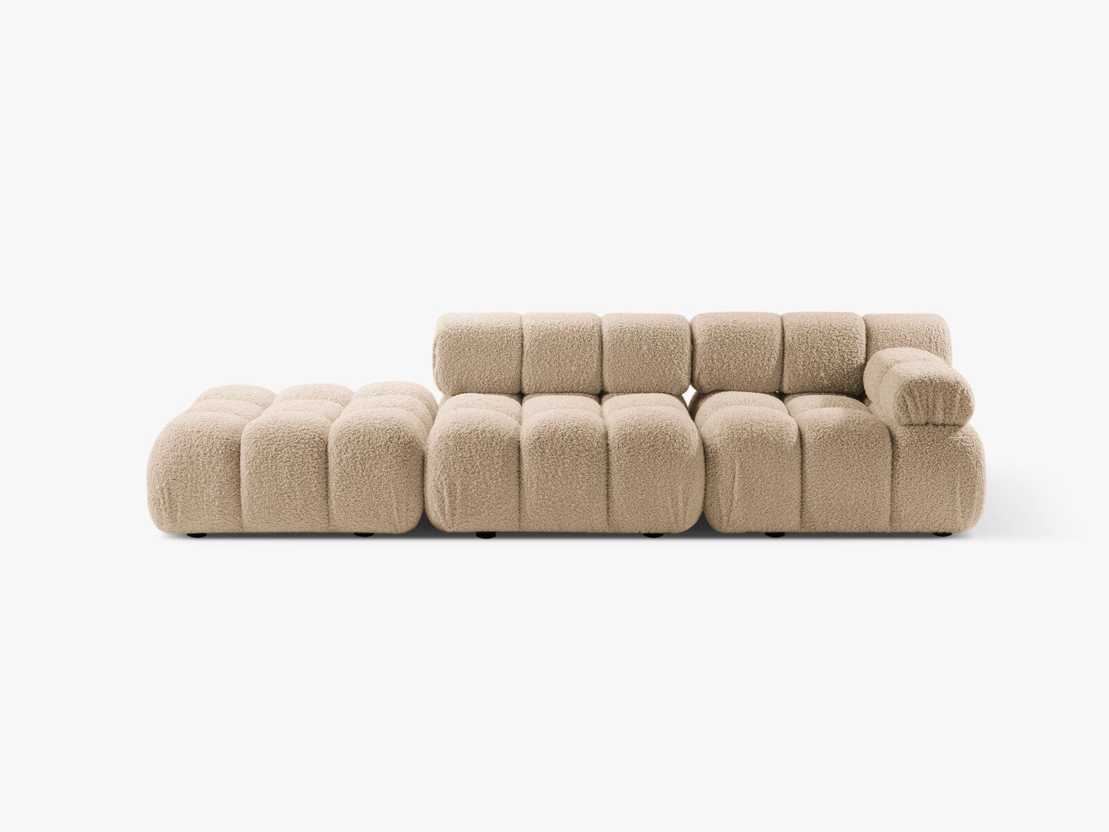 Micadoni Modulares Sofa Bellis 4-Sitzer Links Boucle Rolf Sand