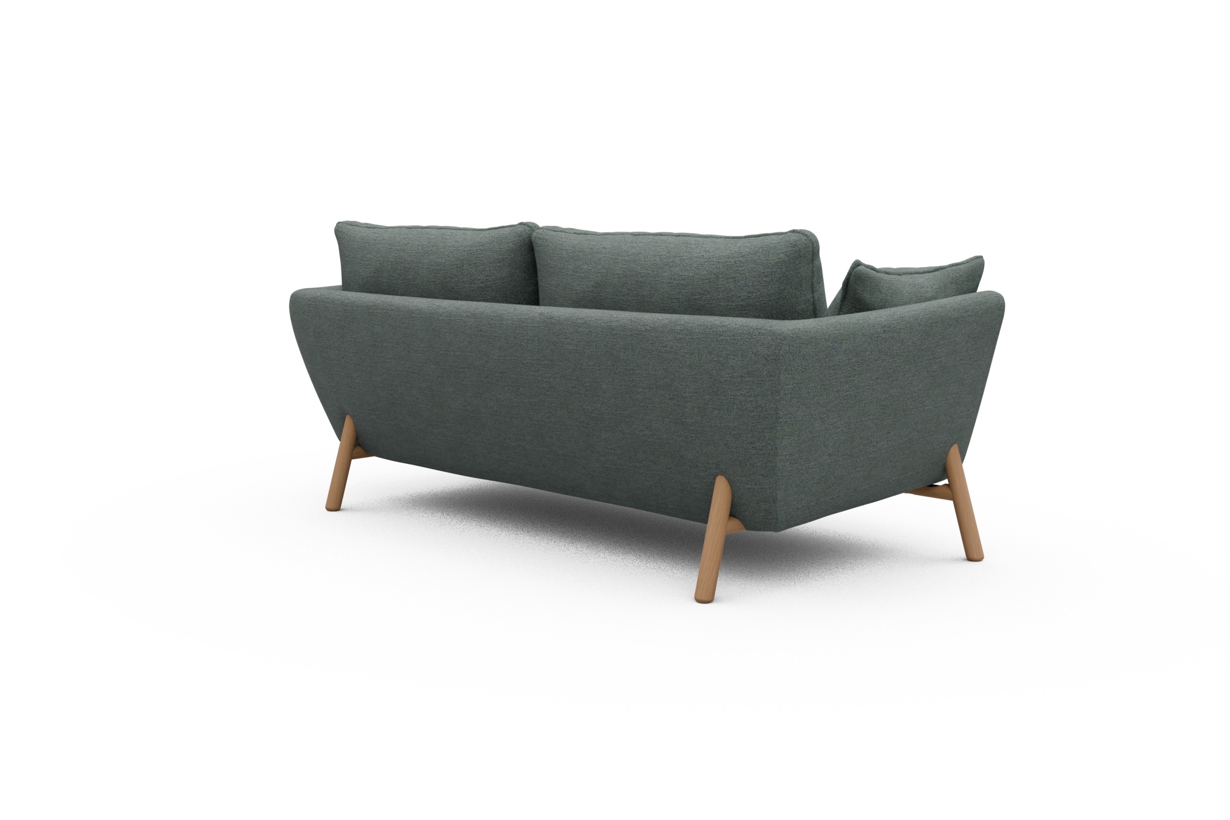 Sofa Emil 2-Sitzer Beinfarbe Eiche Natur Carreno-Ice-Blue