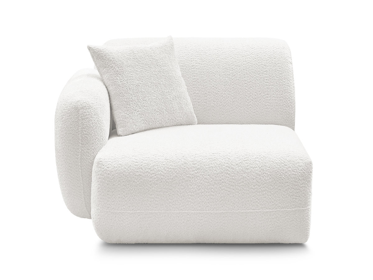 Bobochic Anda Sofamodul 1-Sitzer 104 × 103 cm Chenille Weiß Ecke links