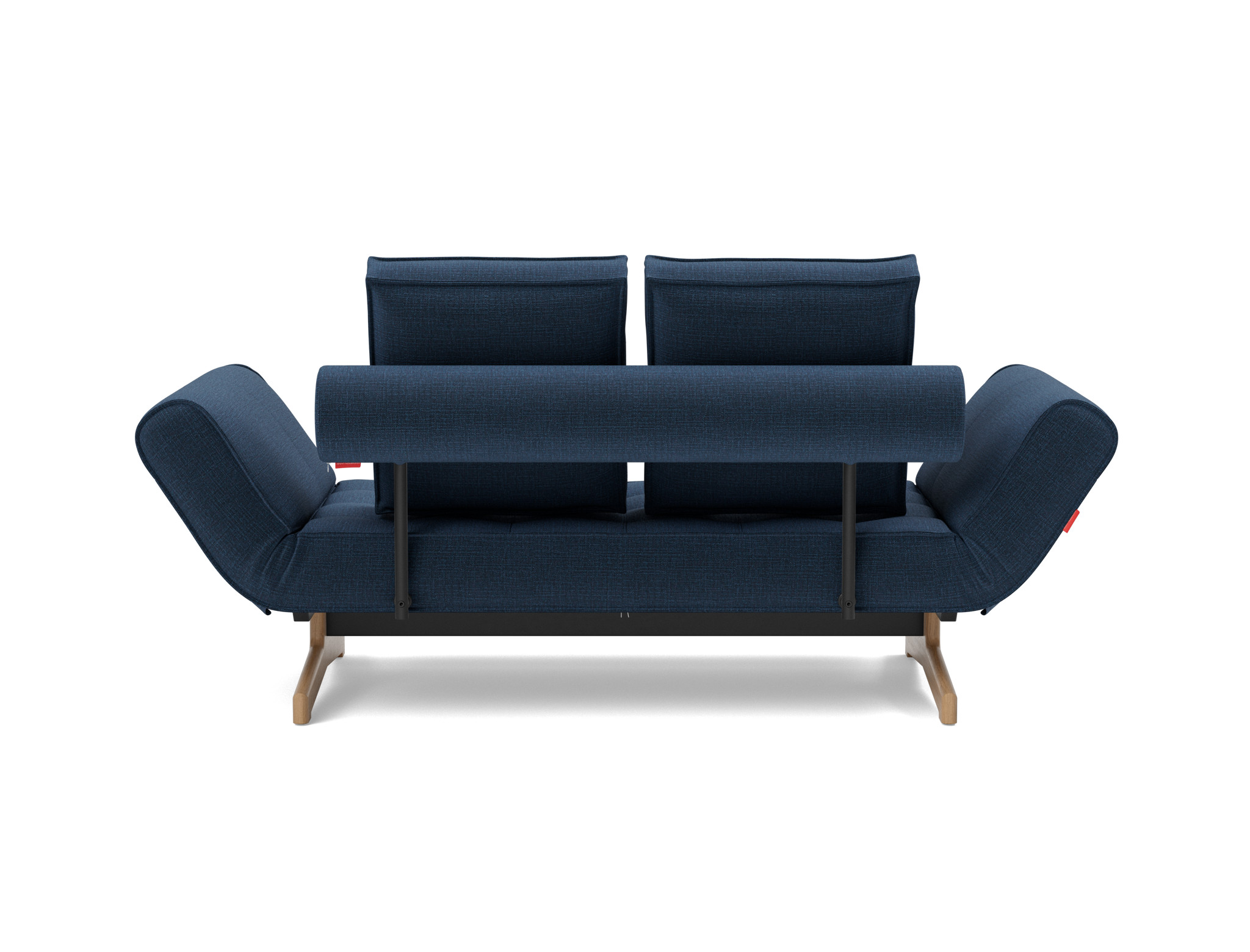 Tagesbett Ghia Chenille Esina 414-Indigo-Blue Beine Eiche