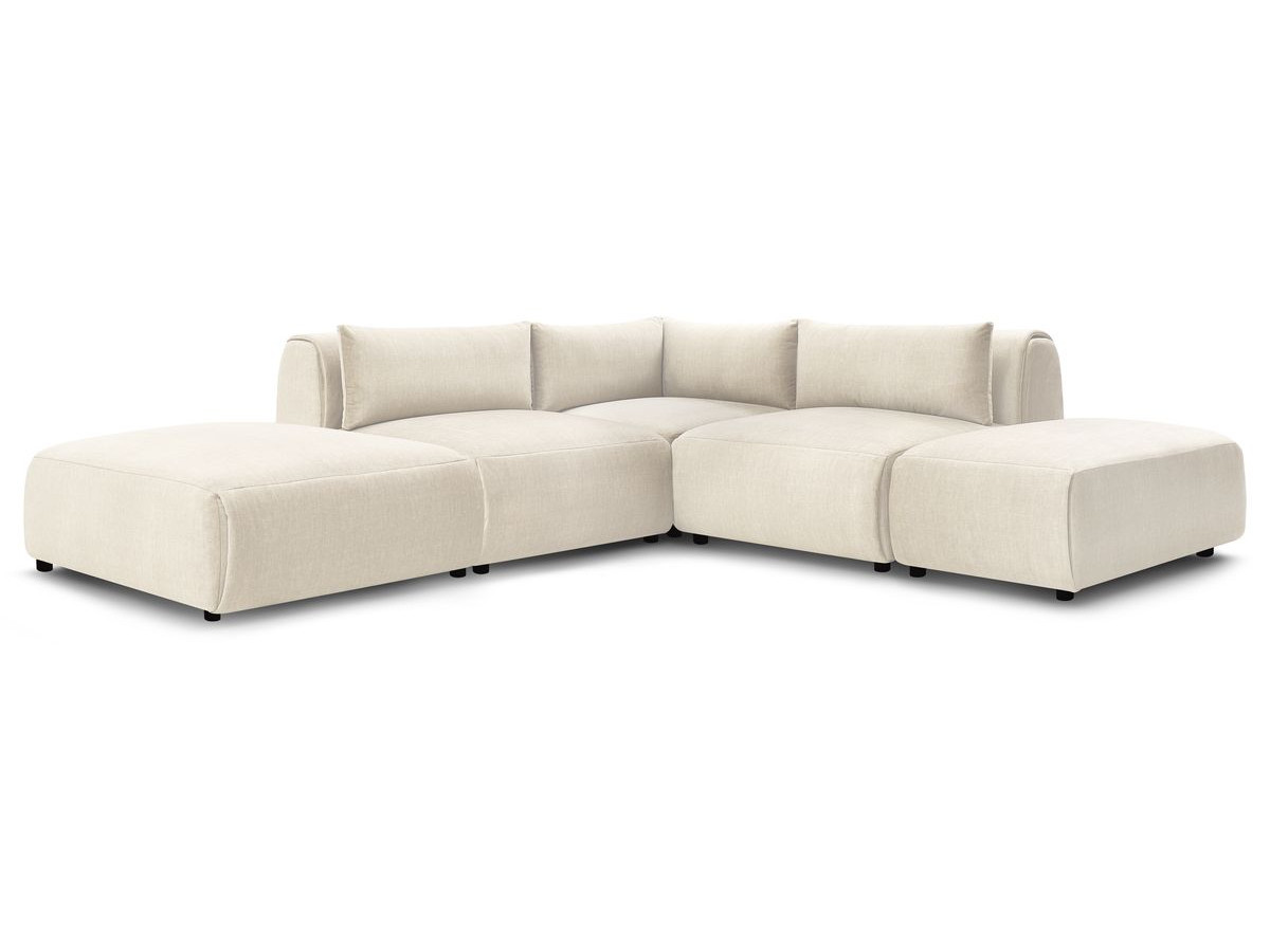 Bobochic Jeanne Ecksofa 271 × 300 cm Samt Beige