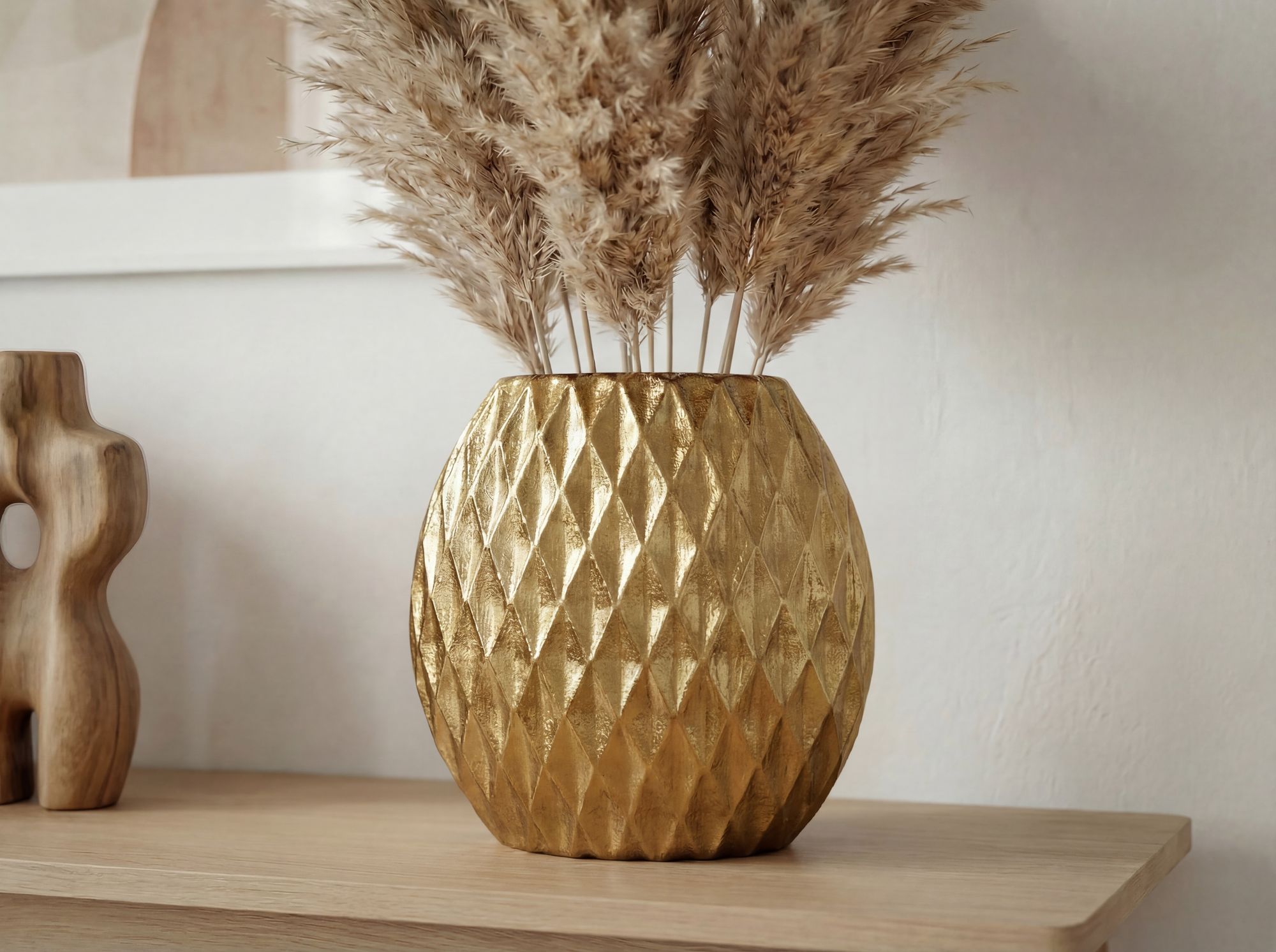 Tischvase Myking Aluminium Gold Ø 34 cm