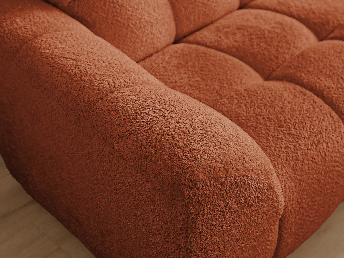 Bobochic Jaya Ecksofa Chenille Orange Ecke rechts