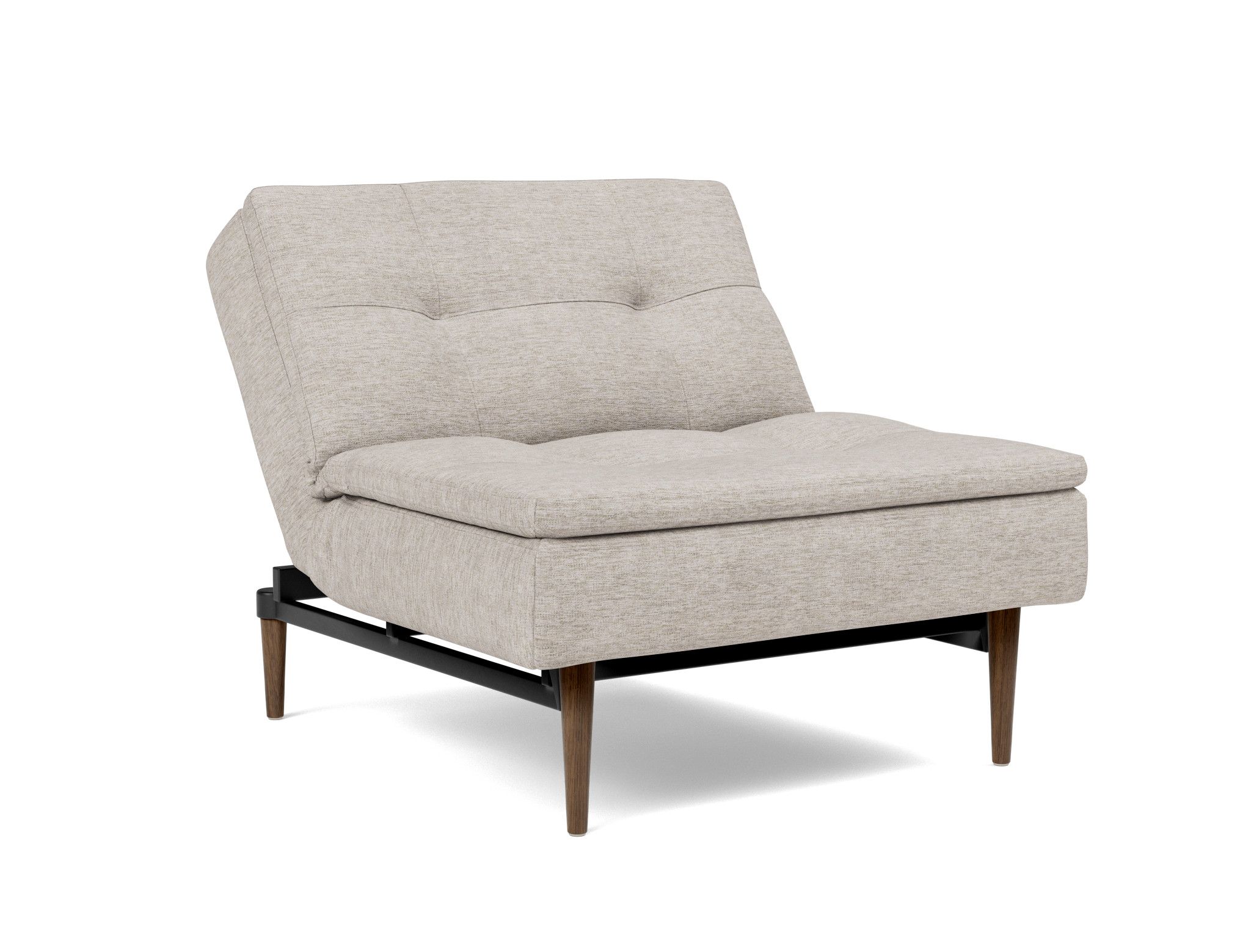 Sessel Dublexo Chenille Yuveno 471-Sand Beine Styletto Eiche dunkel