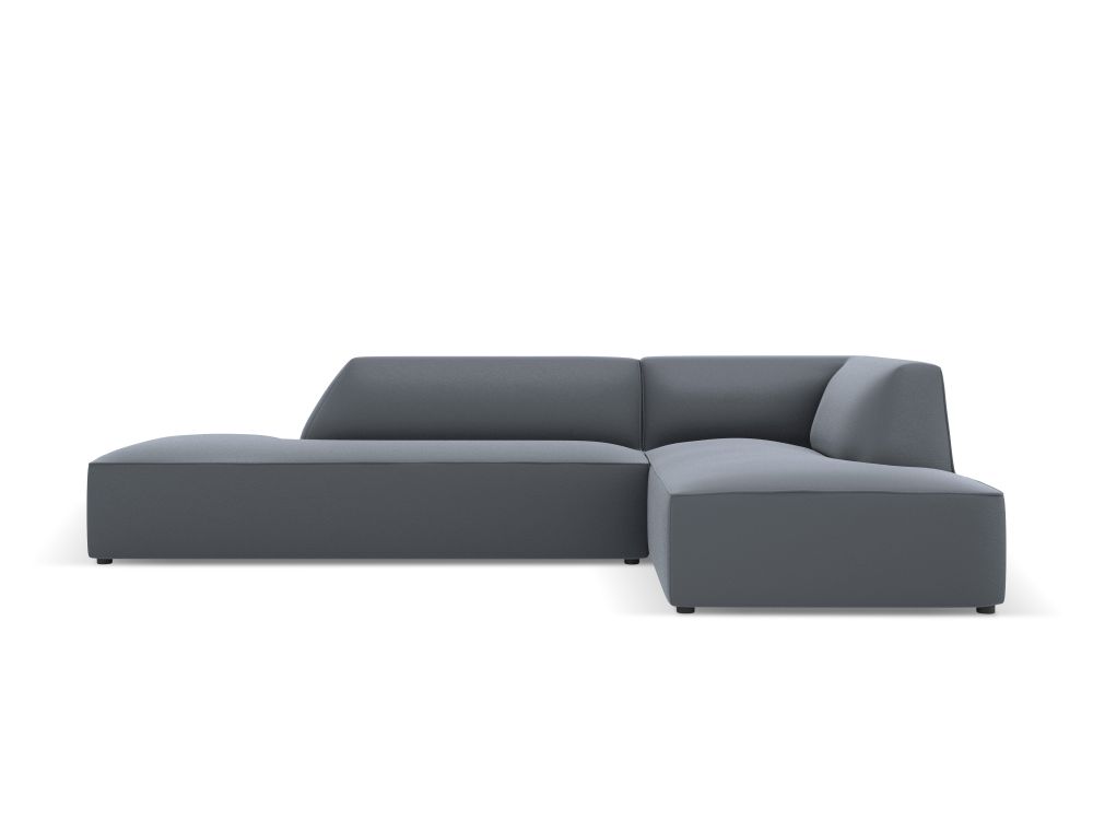 Cosmopolitan Design Ecksofa Siena 4-Sitzer offen Kunstleder Pacifico Dunkelblau Rechts