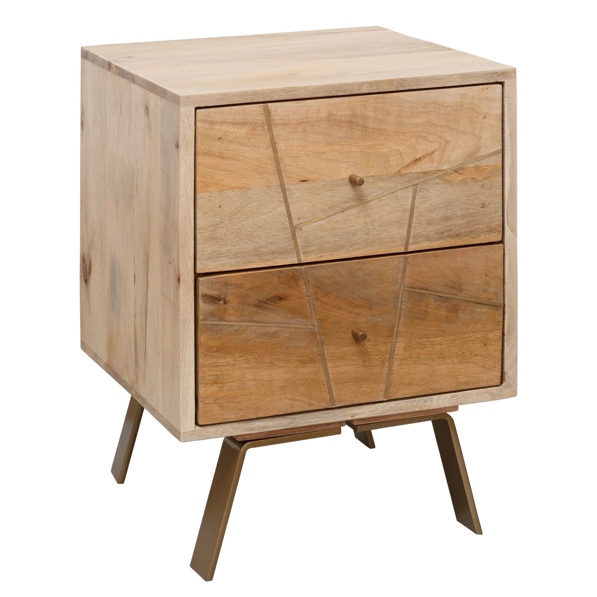 Nachttisch Dale Mango Massivholz 40 × 40 × 56 cm